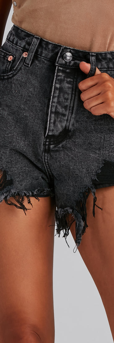 Edgy Vibes Acid Wash Denim Shorts for 2023 festival outfits, festival dress, outfits for raves, concert outfits, and/or club outfits