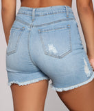Effortless Vibes Cutoff Denim Shorts provides a stylish start to creating your best summer outfits of the season with on-trend details for 2023!