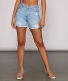 Effortless Vibes Cutoff Denim Shorts provides a stylish start to creating your best summer outfits of the season with on-trend details for 2023!