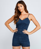 Chic Lace Up Denim Romper provides a stylish start to creating your best summer outfits of the season with on-trend details for 2023!