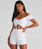 Stylish Intentions Cutout Denim Romper provides a stylish start to creating your best summer outfits of the season with on-trend details for 2023!