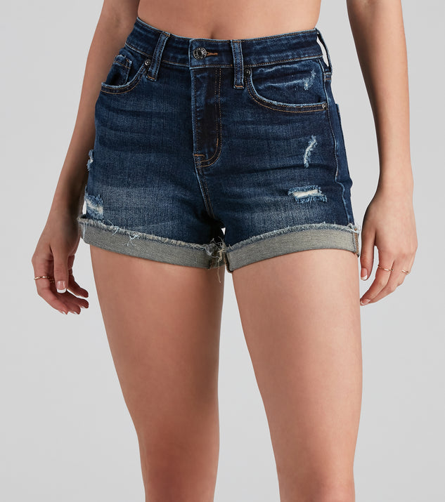Meli Mid-Rise Cuffed Denim Shorts by Windsor Denim is a trendy pick to create 2023 festival outfits, festival dresses, outfits for concerts or raves, and complete your best party outfits!