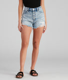 Reese High Waist Button Denim Shorts by Windsor Denim provides a stylish start to creating your best summer outfits of the season with on-trend details for 2023!
