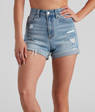 Meli Mid-Rise Cuff Denim Shorts By Windsor Denim is a trendy pick to create 2023 festival outfits, festival dresses, outfits for concerts or raves, and complete your best party outfits!