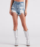 Remy High-Rise Frayed Shorts By Windsor Denim is a fire pick to create 2023 festival outfits, concert dresses, outfits for raves, or to complete your best party outfits or clubwear!