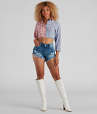 Slay The Trend High Rise Denim Shorts is a trendy pick to create 2023 festival outfits, festival dresses, outfits for concerts or raves, and complete your best party outfits!