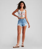 Remy High-Rise Cut-Off Denim Shorts by Windsor Denim provides a stylish start to creating your best summer outfits of the season with on-trend details for 2023!