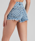 In Check High Rise Denim Mom Shorts provides a stylish start to creating your best summer outfits of the season with on-trend details for 2023!