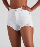 Edgy Fab High Waist Denim Shorts is a trendy pick to create 2023 festival outfits, festival dresses, outfits for concerts or raves, and complete your best party outfits!