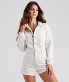 Fresh 'Fit Long Sleeve Denim Romper is a fire pick to create 2023 festival outfits, concert dresses, outfits for raves, or to complete your best party outfits or clubwear!