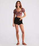 Remy High-Rise Distressed Shorts By Windsor Denim is a fire pick to create 2023 festival outfits, concert dresses, outfits for raves, or to complete your best party outfits or clubwear!
