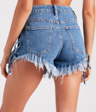 Remy High-Rise Lace-Up Denim Shorts provides a stylish start to creating your best summer outfits of the season with on-trend details for 2023!