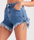 Remy High-Rise Lace-Up Denim Shorts provides a stylish start to creating your best summer outfits of the season with on-trend details for 2023!
