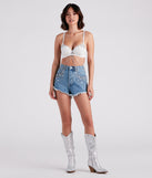 90s Glam Rhinestone Beaded Denim Shorts is a fire pick to create 2023 festival outfits, concert dresses, outfits for raves, or to complete your best party outfits or clubwear!
