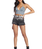 Level Up High Waist Shorts is a trendy pick to create 2023 festival outfits, festival dresses, outfits for concerts or raves, and complete your best party outfits!