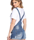 Stylishly Distressed Shortalls is a trendy pick to create 2023 festival outfits, festival dresses, outfits for concerts or raves, and complete your best party outfits!