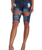 Stylishly Destructed Jean Shorts is a trendy pick to create 2023 festival outfits, festival dresses, outfits for concerts or raves, and complete your best party outfits!