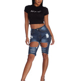 Stylishly Destructed Jean Shorts provides a stylish start to creating your best summer outfits of the season with on-trend details for 2023!