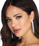 Rhinestone Fringe Earrings for 2022 festival outfits, festival dress, outfits for raves, concert outfits, and/or club outfits