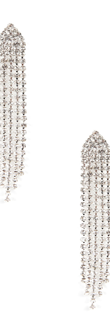 Rhinestone Fringe Earrings for 2022 festival outfits, festival dress, outfits for raves, concert outfits, and/or club outfits