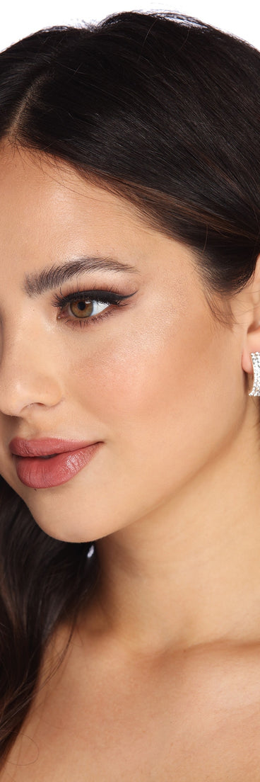 Rhinestone Curved Studs