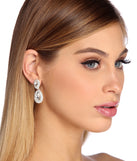Double Rhinestone Tear Drop Earrings for 2022 festival outfits, festival dress, outfits for raves, concert outfits, and/or club outfits