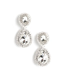 Double Rhinestone Tear Drop Earrings for 2022 festival outfits, festival dress, outfits for raves, concert outfits, and/or club outfits