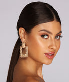 Gold Rush Textured Door Knocker Earrings