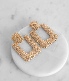 Gold Rush Textured Door Knocker Earrings