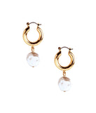 Tube Hoop Pearl Drop Earrings for 2022 festival outfits, festival dress, outfits for raves, concert outfits, and/or club outfits
