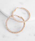 Rhinestone Encrusted Hoops