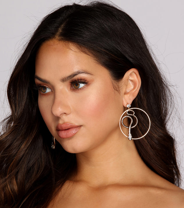 Charming Snake Hoop Earrings for 2022 festival outfits, festival dress, outfits for raves, concert outfits, and/or club outfits