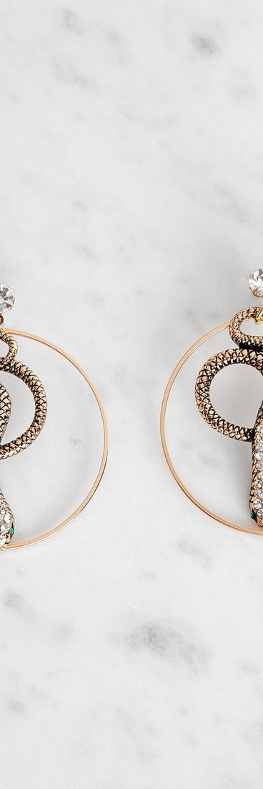 Charming Snake Hoop Earrings for 2022 festival outfits, festival dress, outfits for raves, concert outfits, and/or club outfits