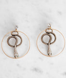 Charming Snake Hoop Earrings for 2022 festival outfits, festival dress, outfits for raves, concert outfits, and/or club outfits