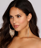 Rhinestone Fringe Hoop for 2022 festival outfits, festival dress, outfits for raves, concert outfits, and/or club outfits