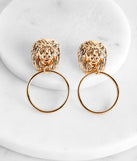 Lion Door Knocker Earrings