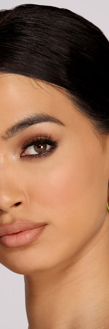 Neon Wide Snake Hoops for 2022 festival outfits, festival dress, outfits for raves, concert outfits, and/or club outfits