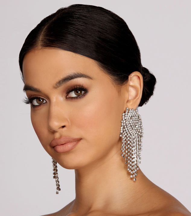 Bohemian Fringe Rhinestone Earrings Windsor