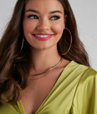 Extra Large Sleek Hoops is a trendy pick to create 2023 festival outfits, festival dresses, outfits for concerts or raves, and complete your best party outfits!