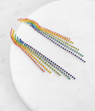 Rainbow Fringe Earrings for 2022 festival outfits, festival dress, outfits for raves, concert outfits, and/or club outfits