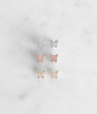 Be Free Butterfly Sterling Silver Stud Pack