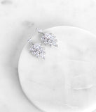 Cubic Zirconia Mini Leaf Earrings