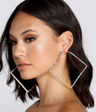 Over-sized Square Hoops is the perfect Homecoming look pick with on-trend details to make the 2023 HOCO dance your most memorable event yet!