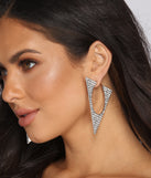 What's Your Angle Rhinestone Earrings for 2022 festival outfits, festival dress, outfits for raves, concert outfits, and/or club outfits