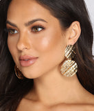 Etched Round Drop Earrings for 2022 festival outfits, festival dress, outfits for raves, concert outfits, and/or club outfits