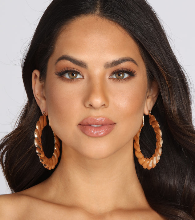 Twisted Over You Hoop Earrings for 2022 festival outfits, festival dress, outfits for raves, concert outfits, and/or club outfits