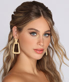 Trendy Textured Door Knocker Earrings