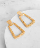Trendy Textured Door Knocker Earrings