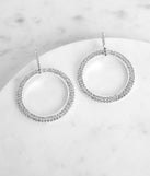 Rhinestone O-Ring Earrings