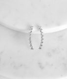 Cubic Zirconia Heart Crawler Earrings for 2022 festival outfits, festival dress, outfits for raves, concert outfits, and/or club outfits